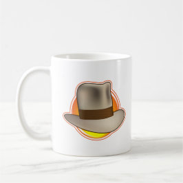 Der Fedora zeichnet sonnige Tasse des Kaffee-11oz