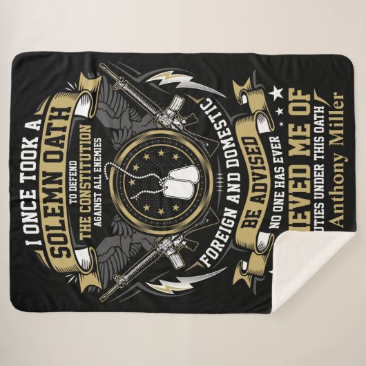 Der feierliche Eid der USA Sherpadecke (Vorderseite (Horizontal))