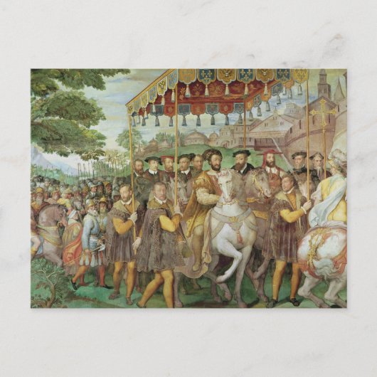 Der feierliche Eingang des Kaisers Charles V. Postkarte (Vorderseite)