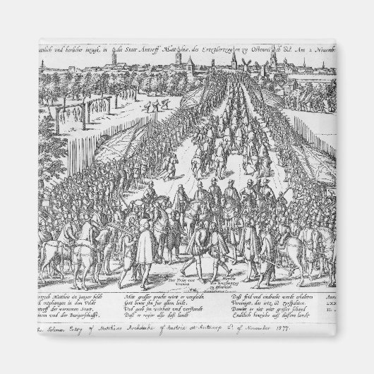 Der feierliche Eintrag von Matthias Magnet (Vorne)