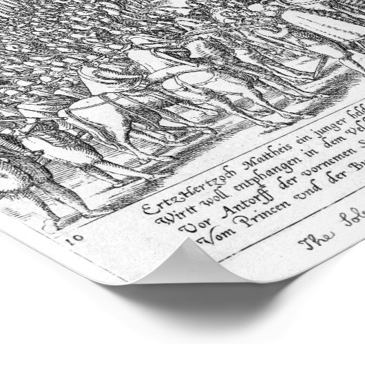 Der feierliche Eintrag von Matthias Poster (Ecke)