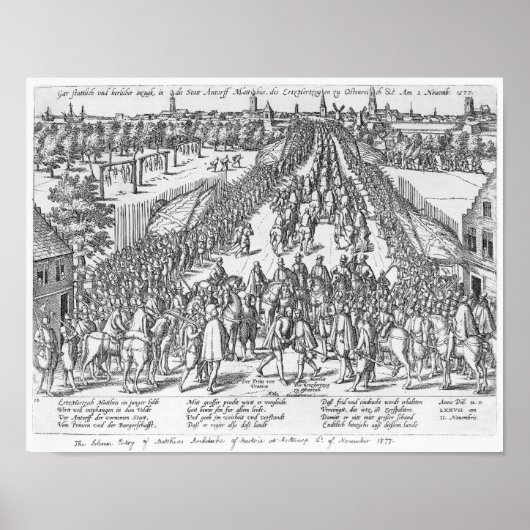 Der feierliche Eintrag von Matthias Poster (Vorne)