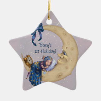 Der Feiertags-Mond-Verzierung des Babys 1. Keramikornament