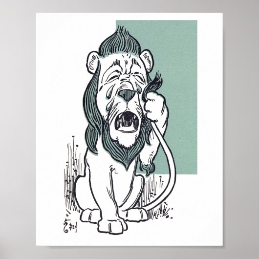 Der Feige Löwe aus Der Zauberer von Oz Poster (Vorne)
