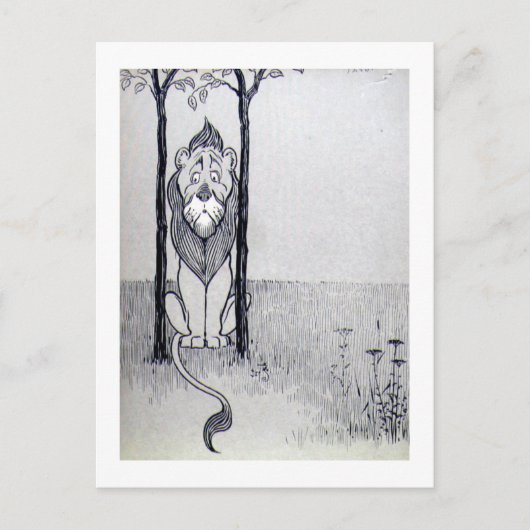Der Feige Löwe Postkarte (Vorderseite)