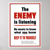 Der Feind hört zu - Behalt es dir selbst Poster (Vorne)