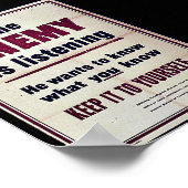 Der Feind hört zu Poster (Ecke)