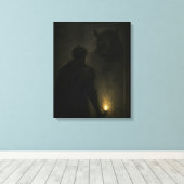 Der Feind in dir – Leinwand-Kunstprint Leinwanddruck (Insitu (Holzboden))