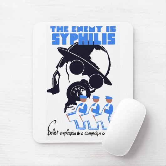 Der Feind ist Syphilis Mousepad (Mit Mouse)