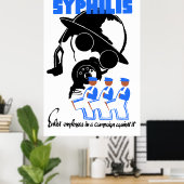 Der Feind ist Syphilis Poster (Heimbüro)