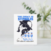 Der Feind ist Syphilis Postkarte (Stehend Vorderseite)