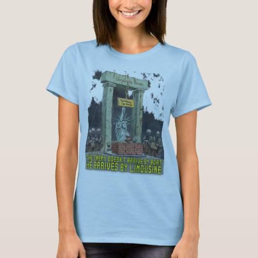 Der Feind kommt nicht mit dem Boot an T-Shirt (Vorderseite)