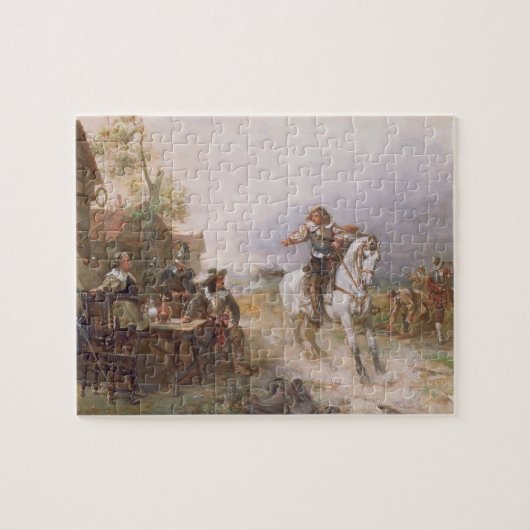 Der Feind nähert sich (Öl auf Leinwand) Puzzle (Horizontal)