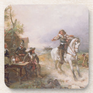 Der Feind nähert sich (Öl auf Leinwand) Untersetzer