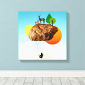 Der Fels unserer Existenz Leinwanddruck (Insitu (Holzboden))