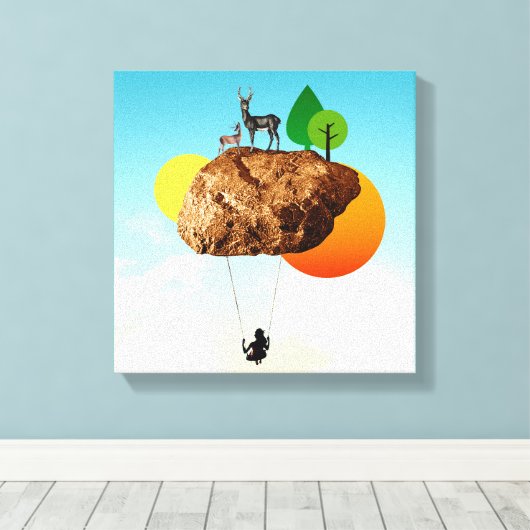 Der Fels unserer Existenz Leinwanddruck (Insitu (Holzboden))