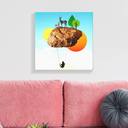 Der Fels unserer Existenz Leinwanddruck (Insitu (Wohnzimmer))