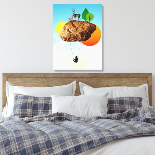 Der Fels unserer Existenz Leinwanddruck (Insitu (Schlafzimmer))