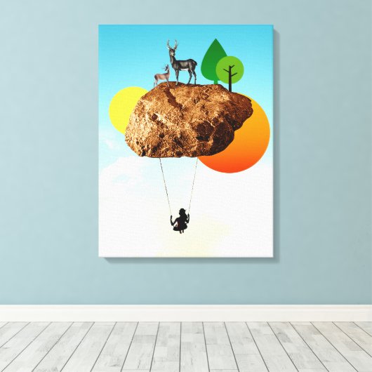 Der Fels unserer Existenz Leinwanddruck (Insitu (Holzboden))