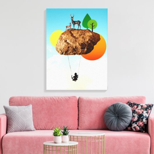 Der Fels unserer Existenz Leinwanddruck (Insitu (Wohnzimmer))