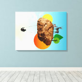 Der Fels unserer Existenz Leinwanddruck (Insitu (Holzboden))