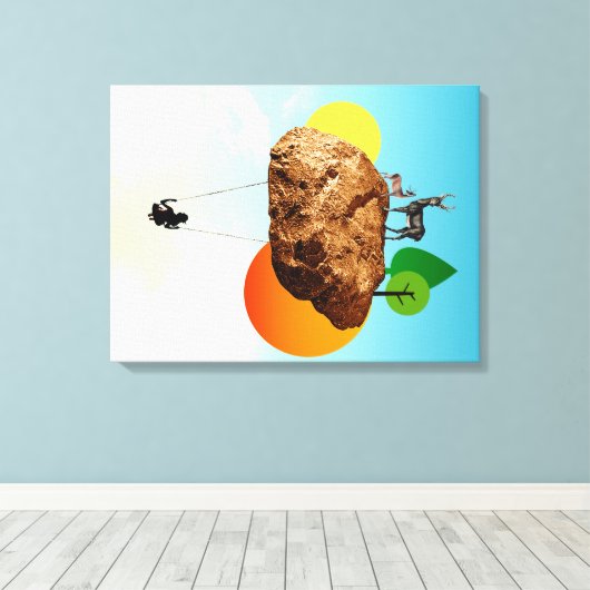 Der Fels unserer Existenz Leinwanddruck (Insitu (Holzboden))