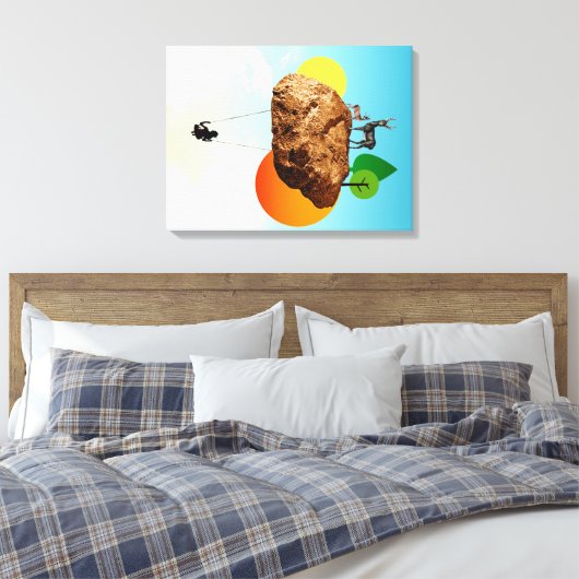 Der Fels unserer Existenz Leinwanddruck (Insitu (Schlafzimmer))