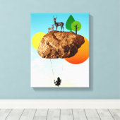 Der Fels unserer Existenz Leinwanddruck (Insitu (Holzboden))