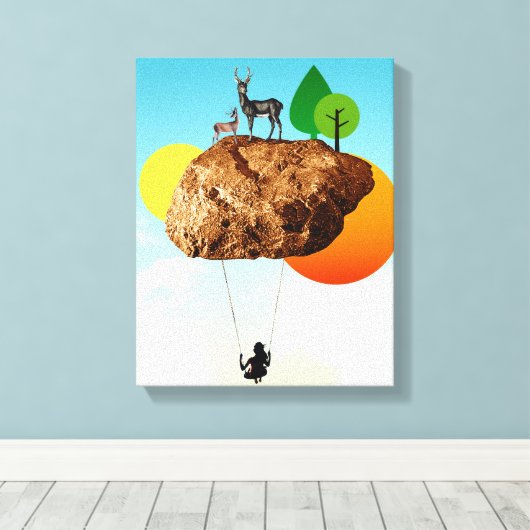 Der Fels unserer Existenz Leinwanddruck (Insitu (Holzboden))