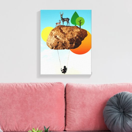 Der Fels unserer Existenz Leinwanddruck (Insitu (Wohnzimmer))