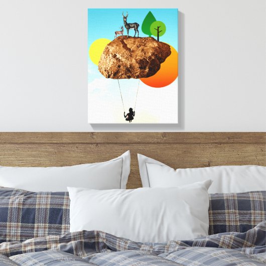 Der Fels unserer Existenz Leinwanddruck (Insitu (Schlafzimmer))