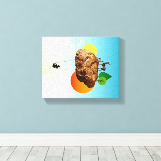 Der Fels unserer Existenz Leinwanddruck (Insitu (Holzboden))