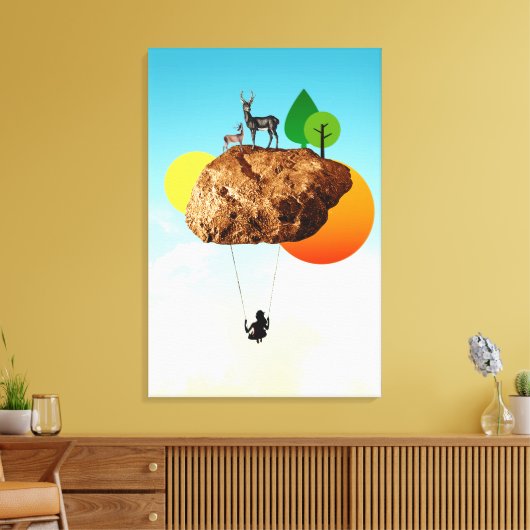 Der Fels unserer Existenz Leinwanddruck (Insitu (Wohnzimmer))