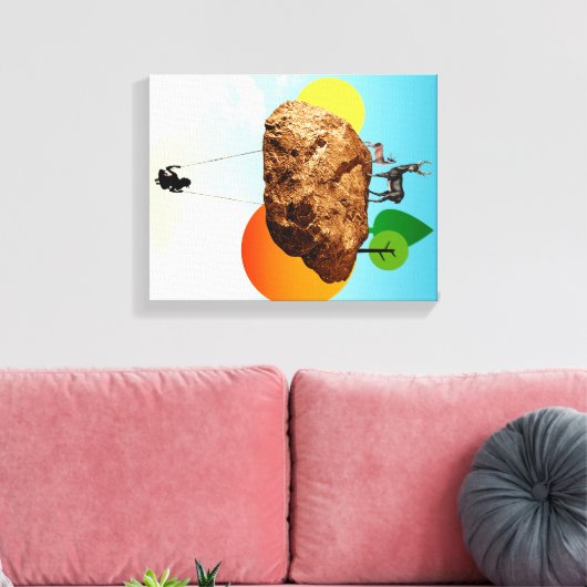 Der Fels unserer Existenz Leinwanddruck (Insitu (Wohnzimmer))