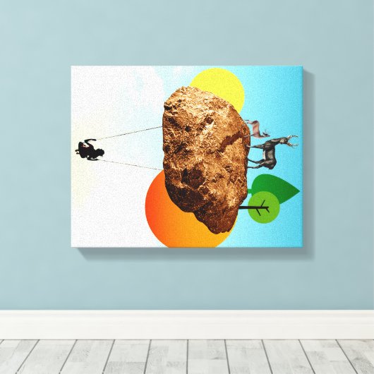 Der Fels unserer Existenz Leinwanddruck (Insitu (Holzboden))