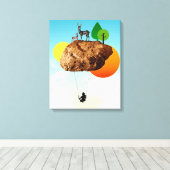 Der Fels unserer Existenz Leinwanddruck (Insitu (Holzboden))