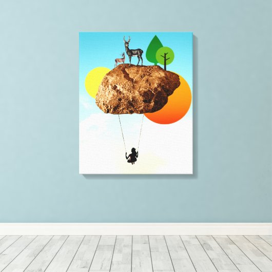 Der Fels unserer Existenz Leinwanddruck (Insitu (Holzboden))