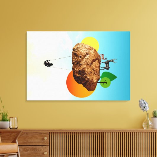 Der Fels unserer Existenz Leinwanddruck (Insitu (Wohnzimmer))