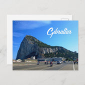 Der Fels von Gibraltar Postkarte (Vorne/Hinten)
