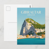 Der Felsen von Gibraltar Gibraltar Postkarte (Vorne/Hinten)