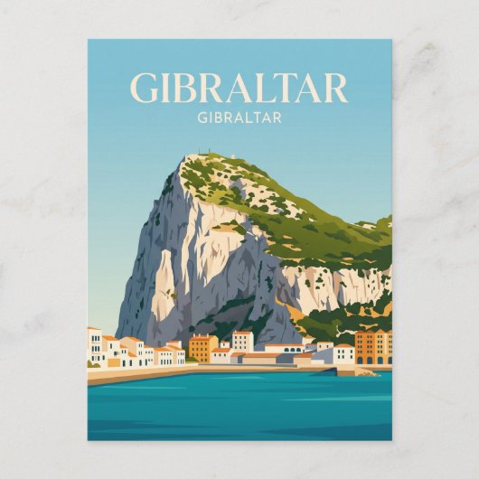 Der Felsen von Gibraltar Gibraltar Postkarte (Vorderseite)