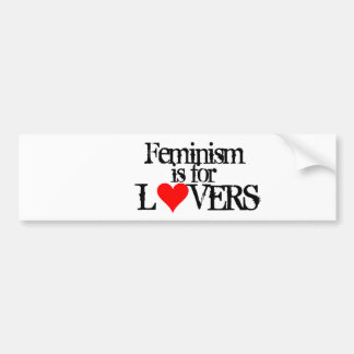 Der Feminismus ist für Liebhaber Autoaufkleber