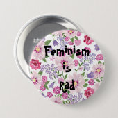 Der Feminismus ist krasser Knopf Button (Vorne & Hinten)