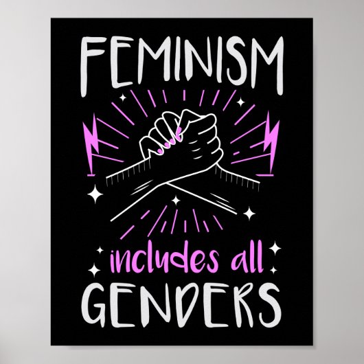 Der Feminismus umfasst die Gleichstellung aller Ge Poster (Vorne)