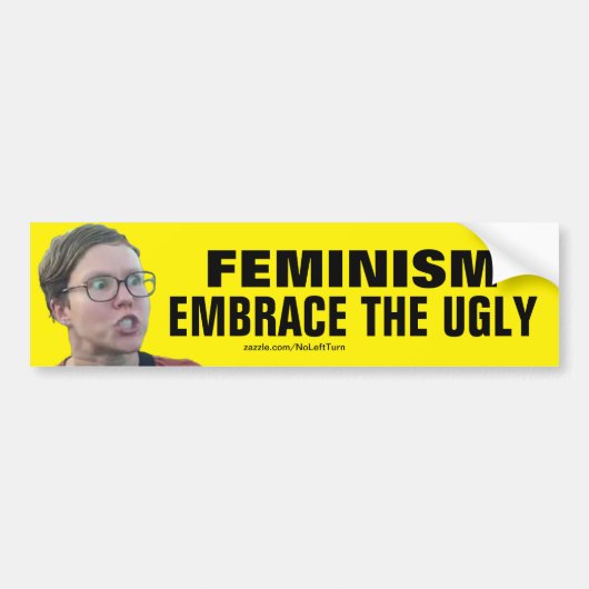 Der Feminismus verkörpert das Ugly Autoaufkleber (Vorne)