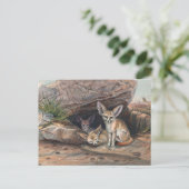 Der Fennekfuchs von Joseph Wolf Postkarte (Stehend Vorderseite)