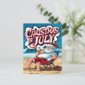 Der festliche Weihnachtsmann entspannt durch die W Postkarte (Stehend Vorderseite)