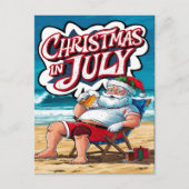 Der festliche Weihnachtsmann entspannt durch die W Postkarte (Vorderseite)