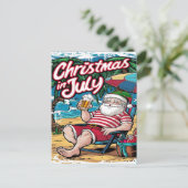 Der festliche Weihnachtsmann entspannt durch die W Postkarte (Stehend Vorderseite)