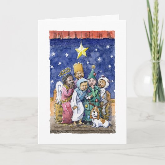 "Der Festzug-" Weihnachtskarte Feiertagskarte (Vorderseite)